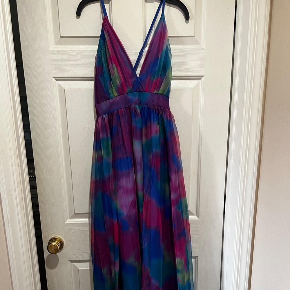 Vibrant Multicolor Maxi Dress